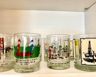 Oil Field Bar Glasses