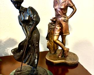 Lady golf statues