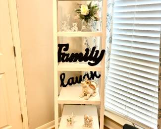 White ladder shelf