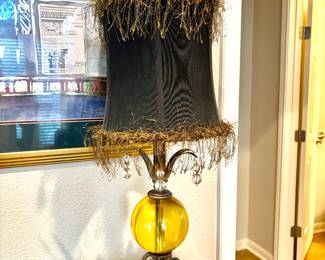 Unique glass base lamp