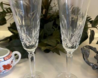 Pair of Waterford Lismore flutes
