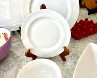 Threshold White Dinnerware 8 - 3 piece Place Settings Dinner, Salad Plate & Bowl