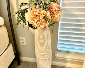 Floor vase with flowers