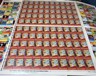 Vintage Uncut Loony Toons Premium Boosters Trading Card Sheets