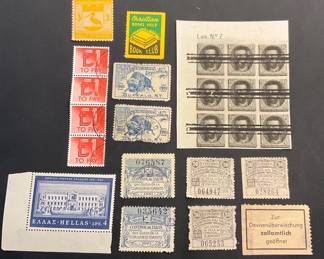 Stamps1872 Spain King Amado Bloc Of 9, Argentina Revenue, 1901 Pan American  More