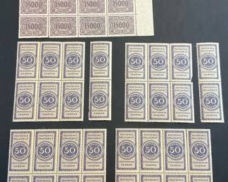 Back Of The Book German PF Fiscal, Revenue Stamps