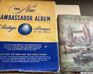 Two Vintage Stamp Book Albums
