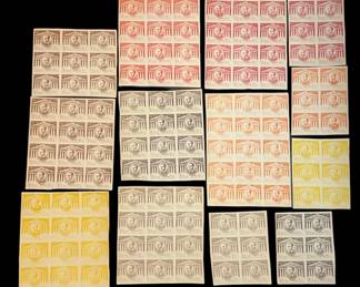 Rare Multiple Colored Greece Circa 1920 King Portal Royalty Stamps