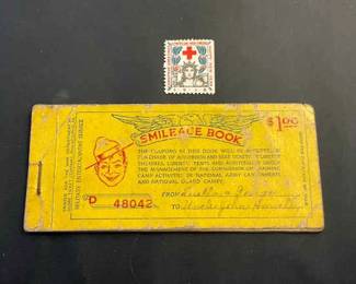 1918 Red Cross Stamp Military Liberty Entertainment Ticket Booklet