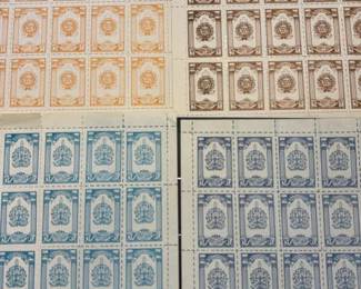 Vintage Russian Stamp Sheets