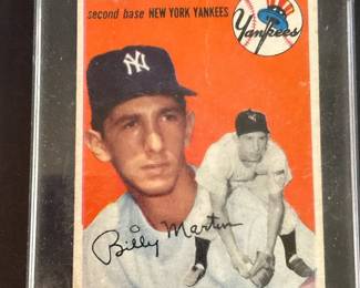 Collectible Billy Martin Topps Trading Card