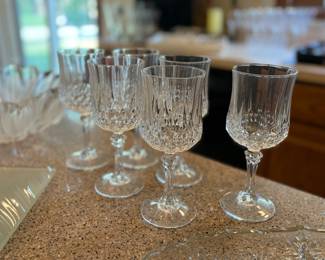 Second set of crystal wine glasses
