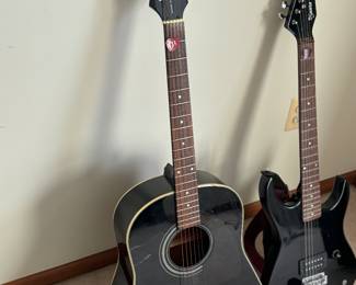 Acoustic and electric guitar