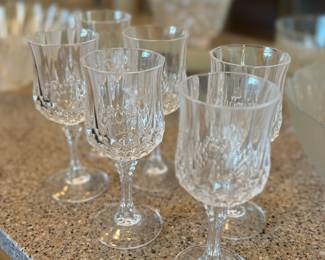 Crystal wine glasses