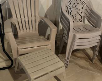 Adirondack chair with Ottoman, lawn chairs