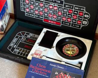 Roulette game, chess and checkers