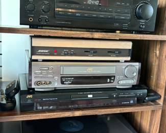 Sony record player, Bose controller Kenwood receiver