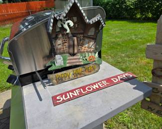 Sunflower Sign and Halloween Sign