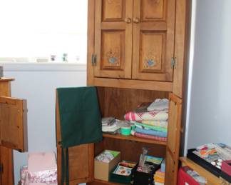 Cute Cabinet and Material Sewing Notions
