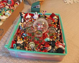 Mickey Snow Globe, and Ornaments