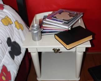 Knight Stand and Mickey Books and Bible