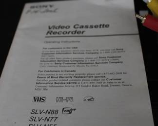 Sony Video Cassette Recorder VHS