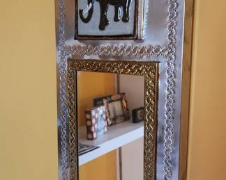 Vintage Elephant Tin mirror