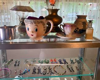 1950's cutie pin cushion. Souvenir spoons