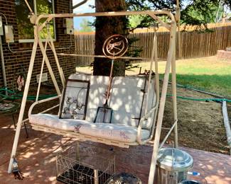 Outdoor Swing for 2 and misc outdoor decor