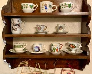 Collectible cup and saucer. Display Shelf
