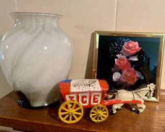 Vintage Cast Iron Toy. Milky Vase