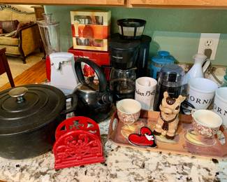 Cast iron Dutch Ovens and skillets--not shown