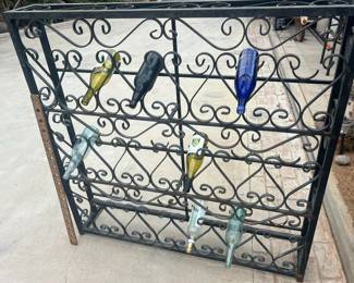 Hand forged wine rack