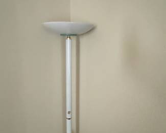 White Metal Torchiere Lamp