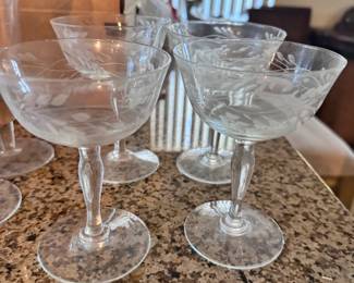 Vintage Champagne Coupes
