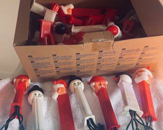 PEZ dispensers converted into tree light covers