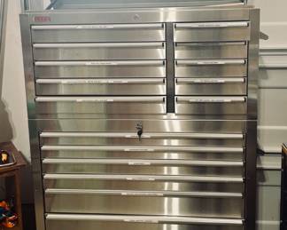 Large stainless steel tool box