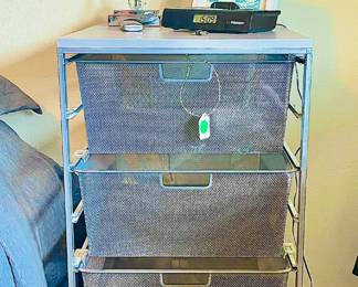2 tall wire basket storage