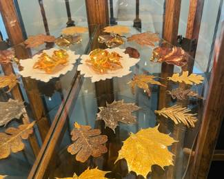 Gold and Bronze dipped leaves
