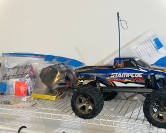 RC monster truck with accessories