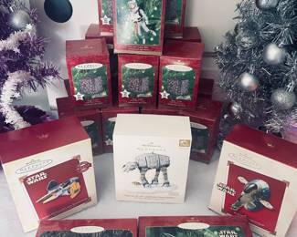 Star trek and Star Wars ornaments 