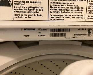 39	$250 Pair 	Kenmore Washer and Dryer
		  Washer:  70 Series
		  Dryer:  80 Series
