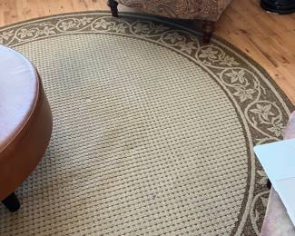 7	$70 	Round Rug - Beige and Tan - 88"
