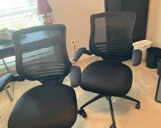#49	$80 EACH 	2 Mesh Back Office Chairs with Arms
