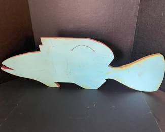 #D - $150 - Cawson wood painted Fish 35W x 11 1/2T