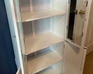 36	$150 	White Curio Cabinet PICTURE 
		  25W X 14D X 52H
