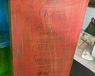 $175 - Cawson signed wall cabinet 15x24x71/4 Tropical  purchased at Pensacola Art Festival 