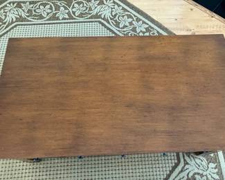 #14	$150 	Thomasville Rectangle Coffee Table with 6 Drawers
		  42W X 22D X 18H
