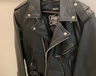0$220 	First Black Leather Jacket - Men's 38
