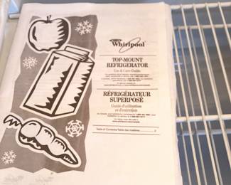 58	$180 	Whirlpool Top Mount Refrigerator
		  24W X 22D X 59H
